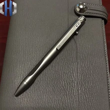 Титана тактическая ручка титана сплава TC21 ручка подписи титана ручка карабина EDC гелевая ручка