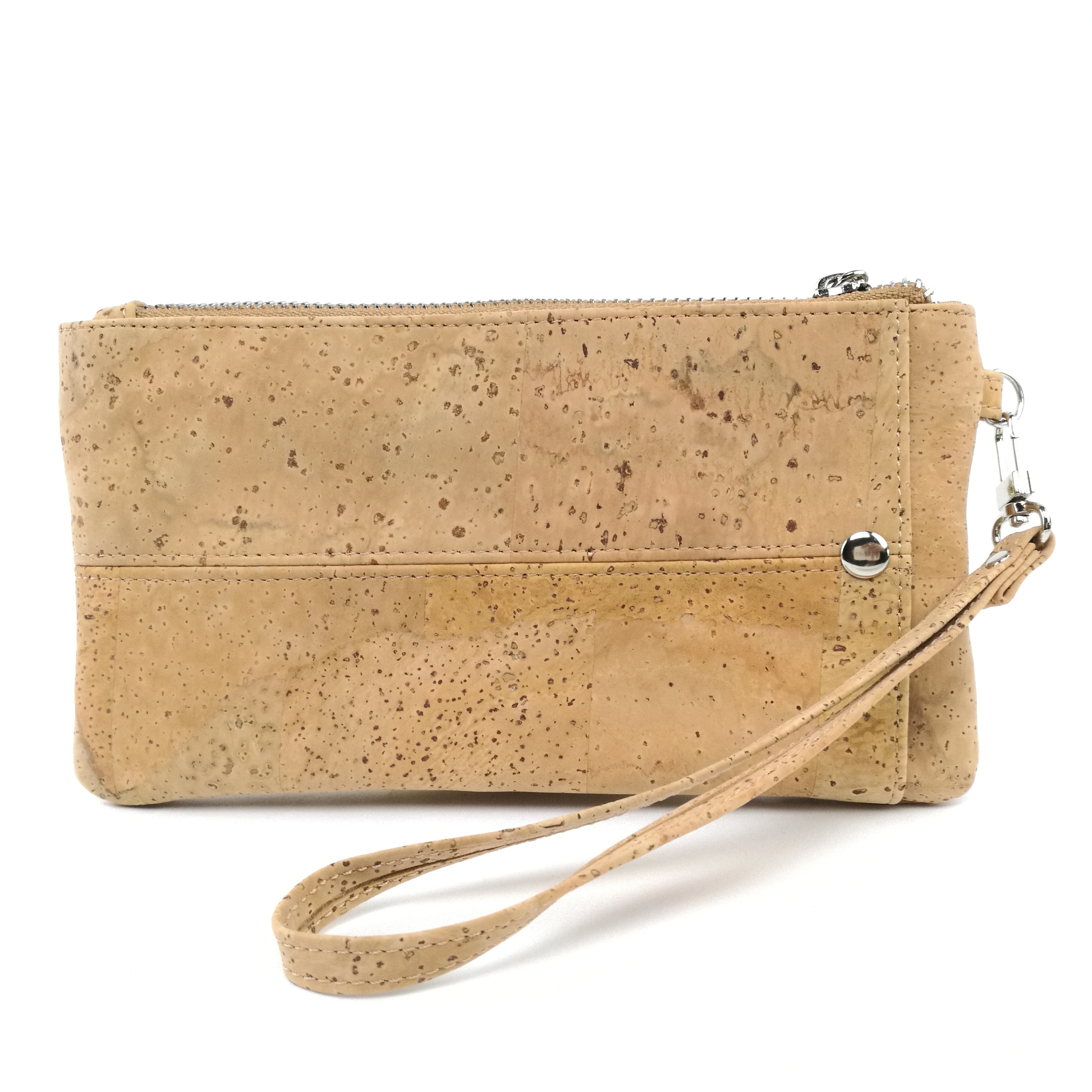 Classic Women's Cork Clutch with Cell Phone Purse for Vegan Fashion Wooden Handbag