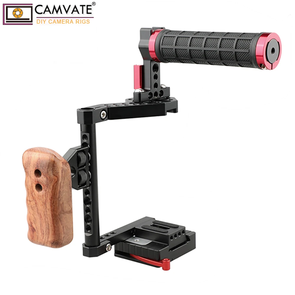 

CAMVATE DSLR Camera Cage Kit for Cameras Canon 70D, 80D, Panasonnic GH5, Nikon D810, Fujifilm X-T2 C1573