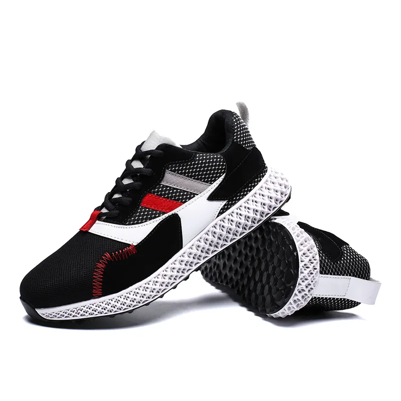 

Men's branded sneakers summer mesh breathable lightweight youth sports shoes male rubber qualityTrend red black shoes tenis