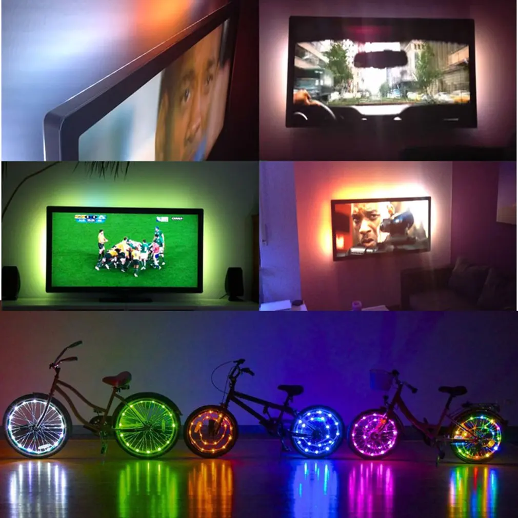 

ICOCO 2m 6.56ft TV Background Music Pulse Strip Light Band Rhythm Induction 12V Controller