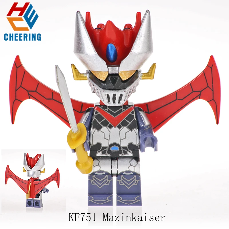 

Single Sale Cartoon Anime Movie Plastic Mazinger Z Mazinkaiser Figure Bricks Building Blocks For Children Toys KF751