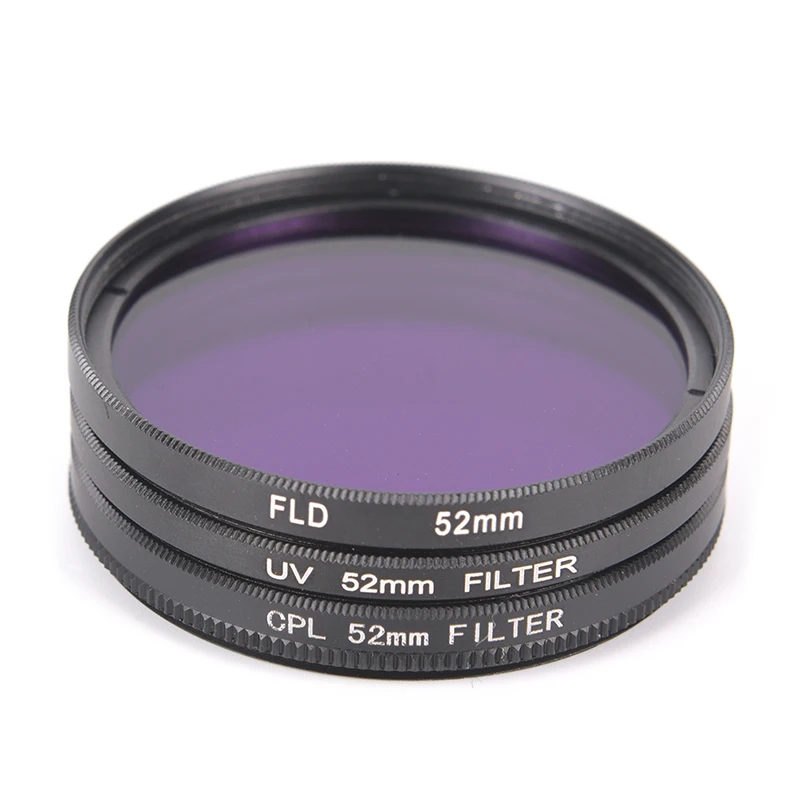 3 шт./лот 49 мм 52 55 58 62 67 72 77 CPL + FLD набор фильтров для объектива с сумкой Canon Nikon Sony