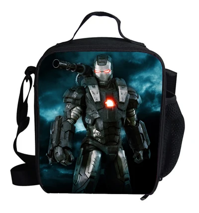 Модная сумка для ланча для детей, школьная сумка для ланча Ironman, термос для детей, для мальчиков и девочек - Цвет: 7L220