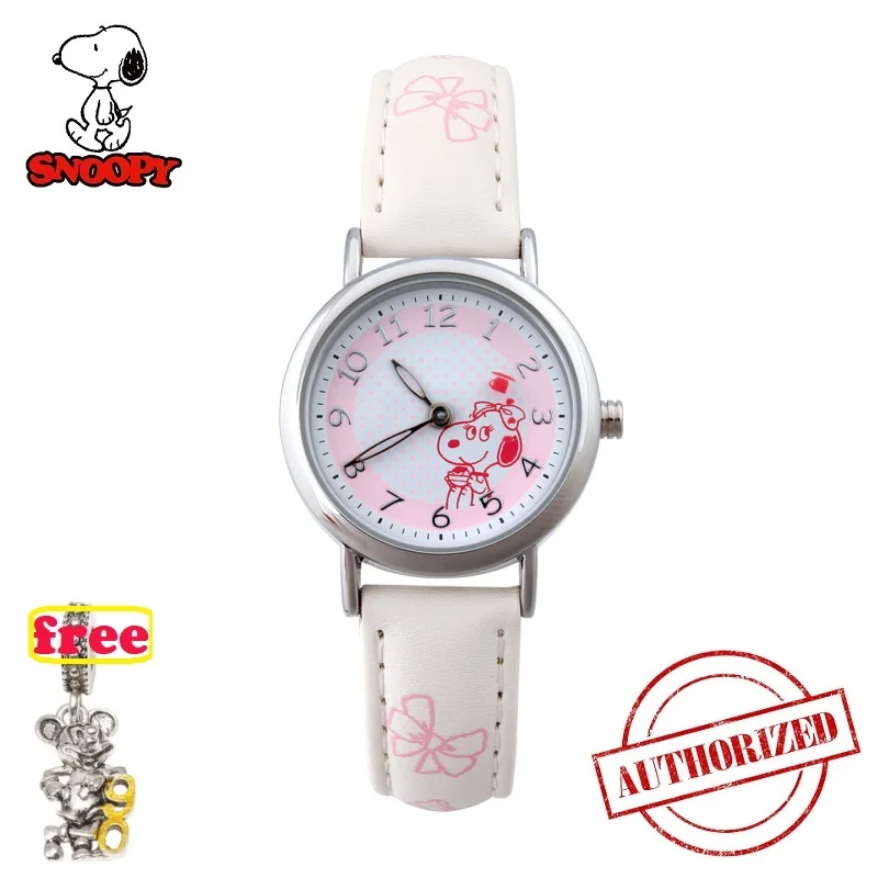 Женские кварцевые часы SNOOPY BELLE оригинальные с мультяшным рисунком для девочек