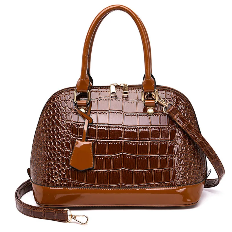 

Woman Fashion Crocodile Patent Leather Shell Bag Designer bags Luxury Women Bags Tassel Shoulder Crossbody TRAVEL Bags Wonder