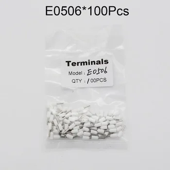 E7508 100 шт. изоляционные трубки изолированные клеммы 0.75mm2 кабель провода Разъем изоляции обжимной разъем