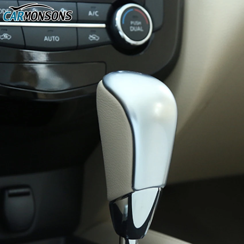 Carmonsons Матовый ABS хром на рычаг переключения передач декоративная накладка наклейка для Nissan Qashqai J11+ аксессуары для стайлинга автомобилей