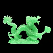 Счастливый Китайский Дракон статуэтка Статуя украшения фэн-шуй зеленый нефрит Смола ремесло для удачи и успеха украшения дома геомантия