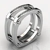 NUNCAD Classic Creative Gold Silver Color Crystal Rings Men Women Punk Rings Fashion Female  Party Jewelry Wedding Bridal Gift 3