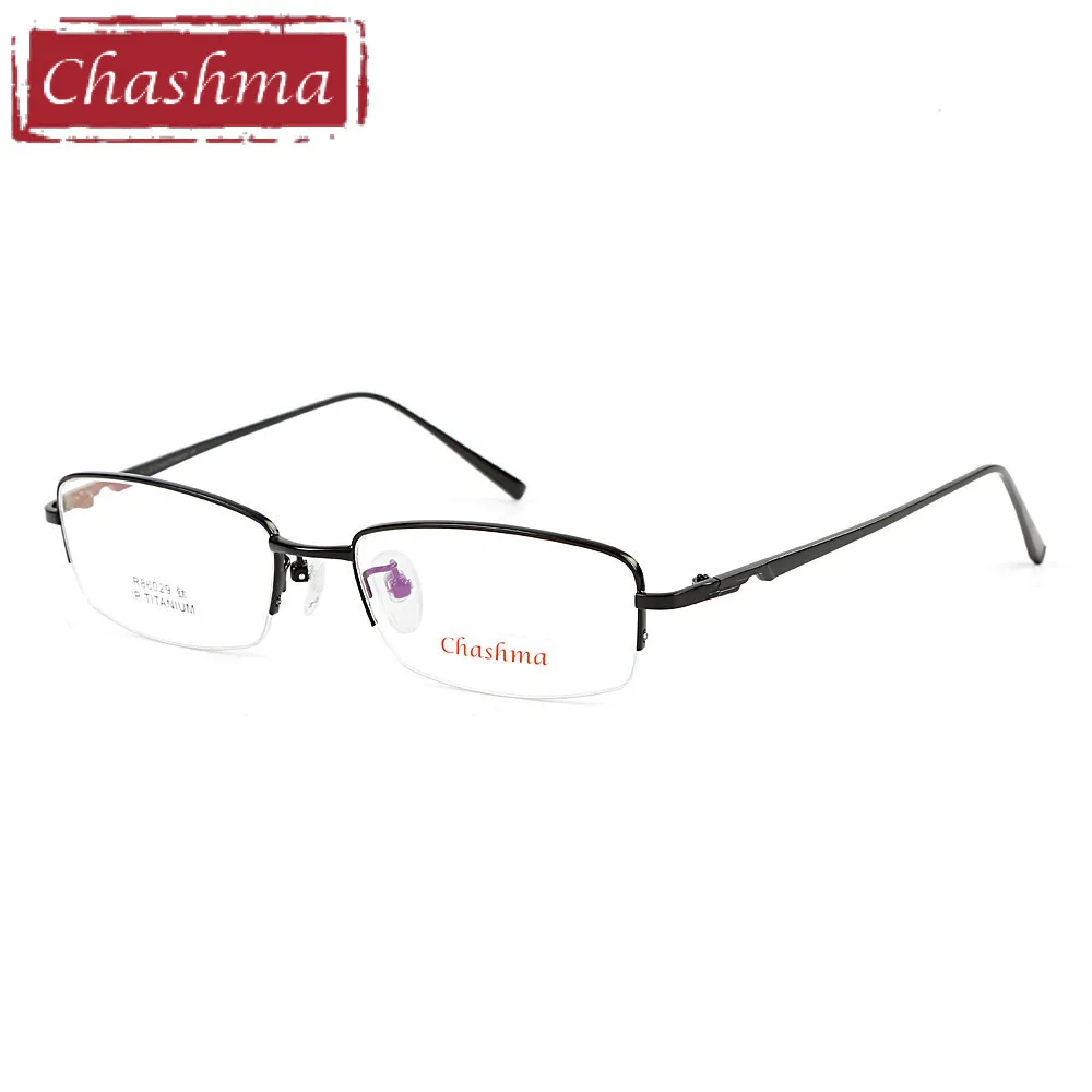 Chashma Brand Men Optical Titanium Glasses Frame Eyeglasses Half Frame