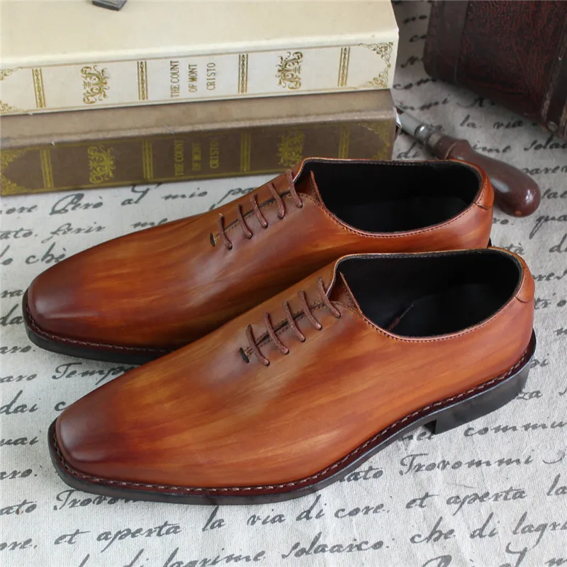 MALONEDA Goodyear обувь индивидуальный заказ костюмы высококачественный квадратный носок из натуральной кожи в британском стиле Бизнес Мужская