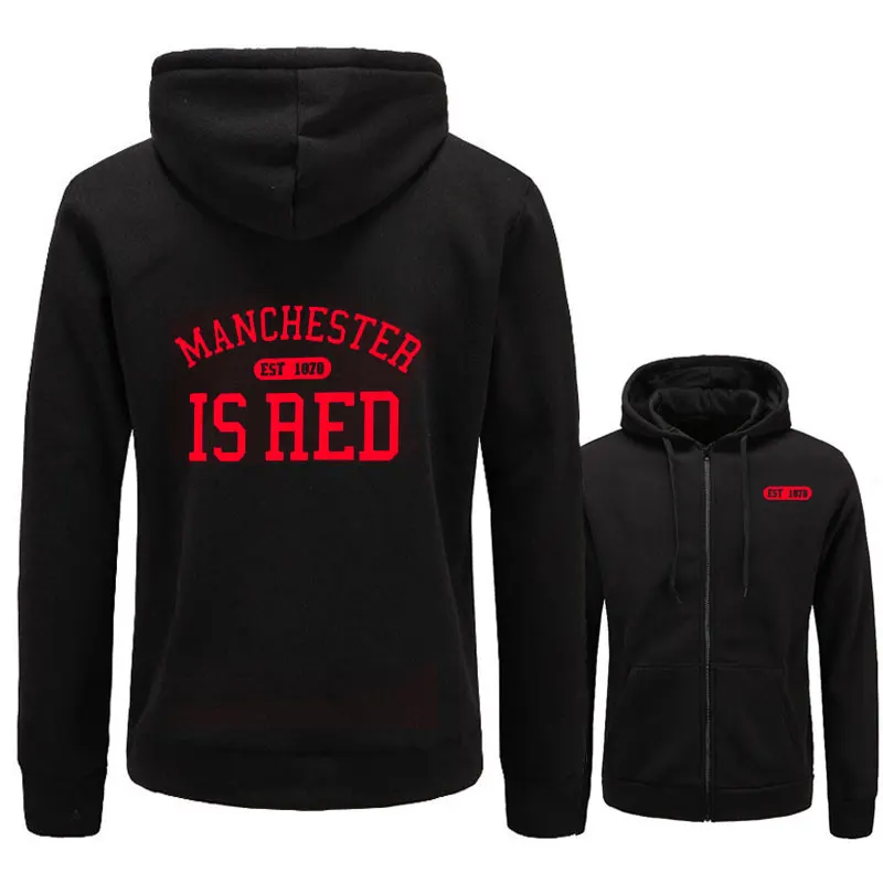

BAIJOE autumn New United Kingdom Red Letter Hoodies Men Cotton Manchester Fashion Sweatshirts Casual slim fit Hoodie Jackets