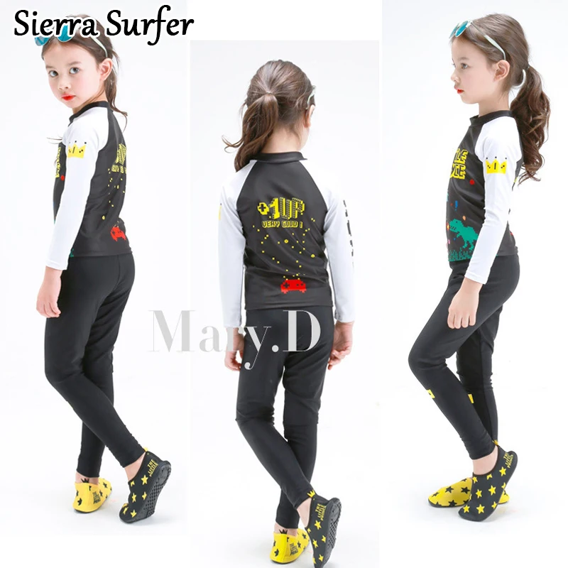 

Kids Swimwear For Girls 2018 Children Swimsuit Children'S Baby Swim Suit Boys Long Sleeve Big Fj34 Biquini Infantil Maillot De