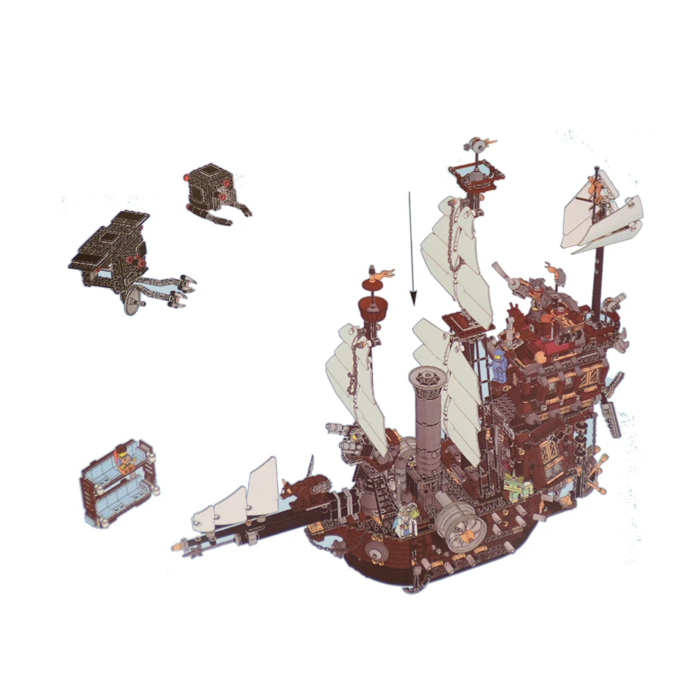 

2791Pcs Pirate Ship MetalBeard's Sea Cow Model Building Kits Blocks Bricks Compatible Children Toys Compatible 70810