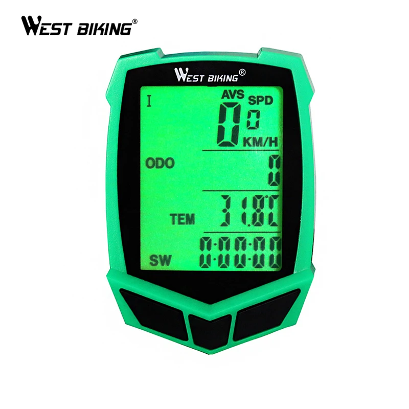 WEST BIKING Bike Computer Bicycle Speedometer LED Bicycle 20 Functions