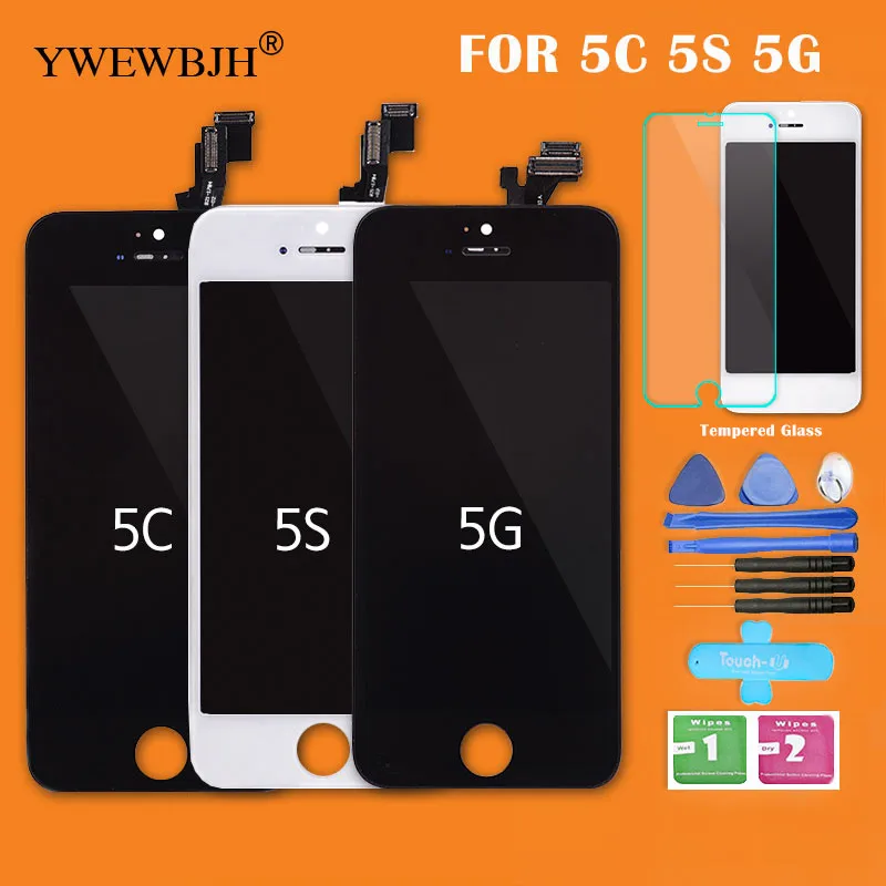 YWEWBJH AAA LCD Touch Screen For IPhone 5 5S 5C LCD Display Assembly With Digitizer Glass