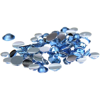

2-6mm Light Blue Resin Strass Nail Art Rhinestones & Decorations Non Hotfix 3D Nail Jewelry Glitter Decorations