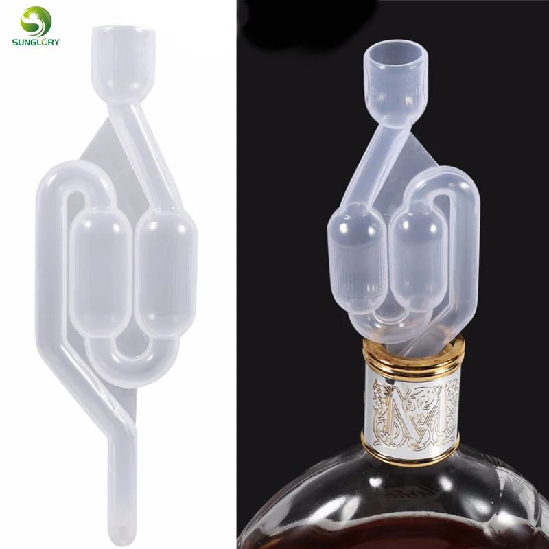 

Exhaust One-way Homebrew Wine Fermentation Airlock Air Lock Check Valve Water Sealed Valves Plastic Bubble Grommet Air Lock