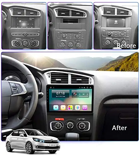 10 1 дюймов Android 8 0 автомобильный мультимедийный плеер GPS навигация для Citroen C4L 2013 2018