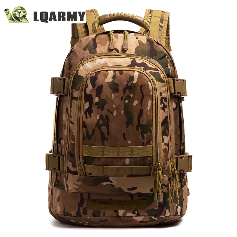 

LQARMY 3-Day Expandable Backpack Military Backpack Molle Assault Bag Hiking Bag Large Rucksack for Outdoors (Multicam)