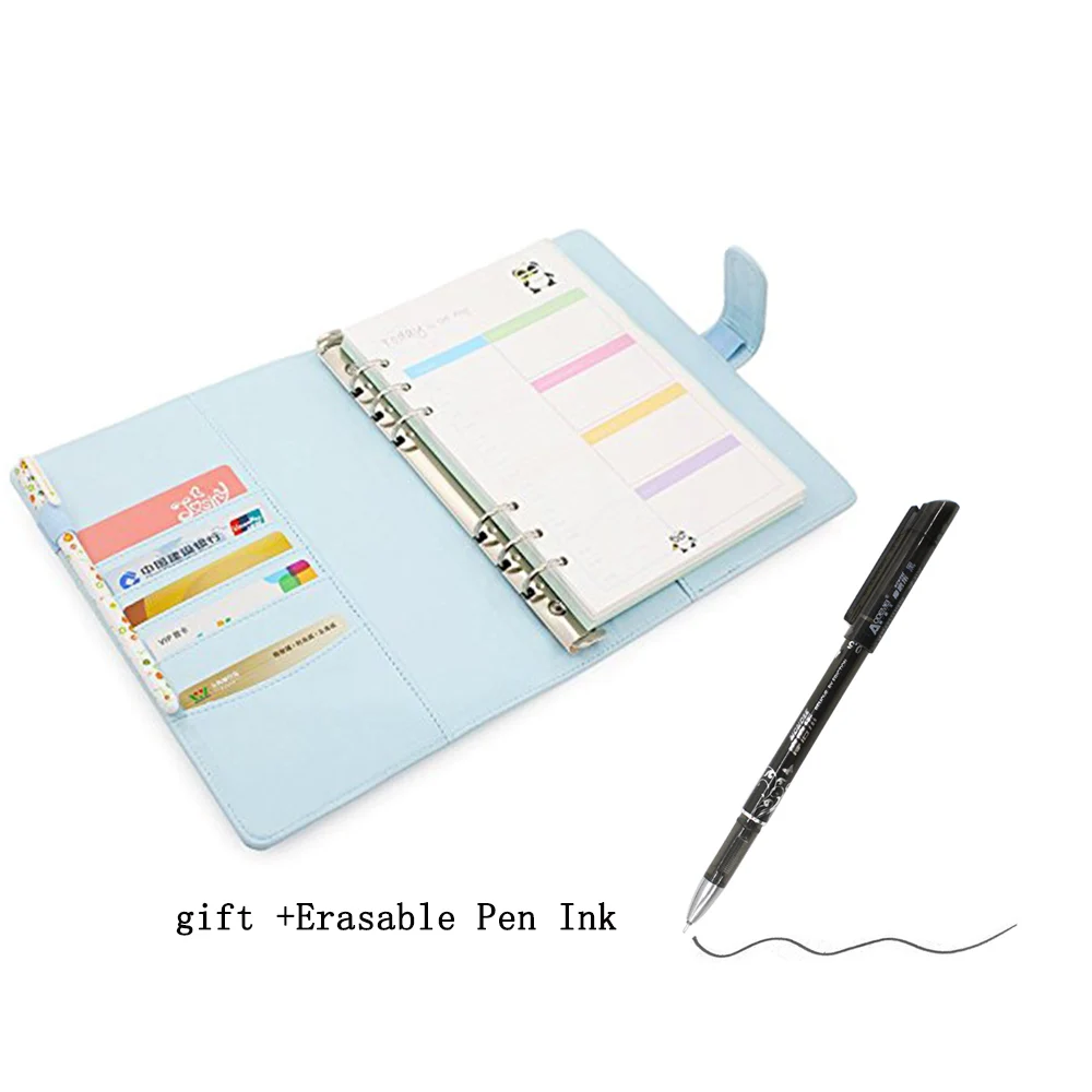 

Magnetic Shopping List Note Flower Design Lined Paper A5 Spirals PU Notebook Office School Supplies