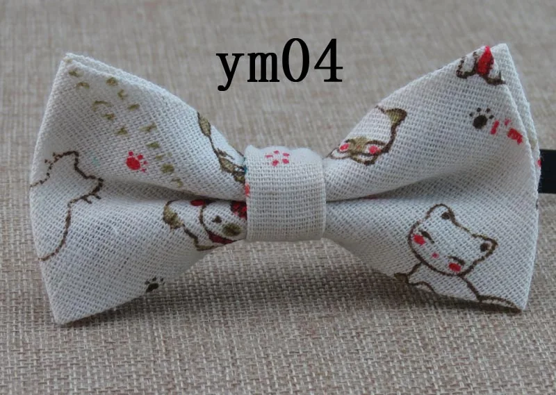 Модный тренд в новых тканях льна крутые особенности уникальные красивые детские аксессуары галстук-бабочка, бант cravata - Цвет: ym04