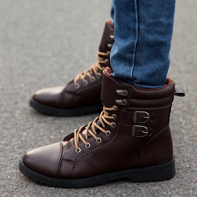mid heel platform boots