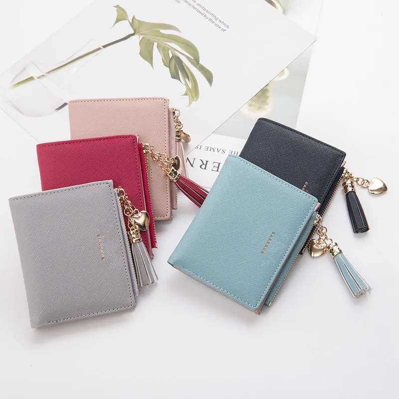 2018 شرابة المرأة محفظة صغيرة لطيف محفظة المرأة قصيرة جلد النساء محافظ المحافظ سستة Portefeuille الإناث محفظة مخلب 2018 شرابة المرأة محفظة صغيرة لطيف محفظة المرأة قصيرة جلد النساء محافظ المحافظ سستة Portefeuille الإناث محفظة مخلب