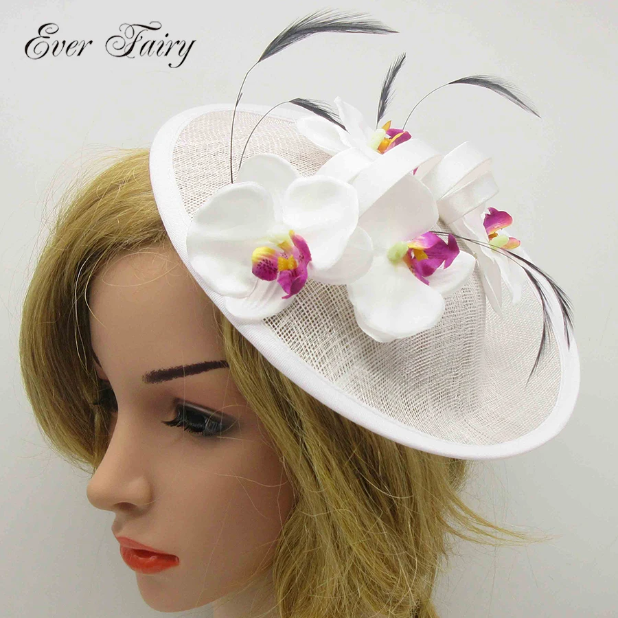 

EVER FAIRY New Wedding Bridal Flower Feather Hairpin Handmade Flower Hair Accessories Hat Hair Clips Ladies Girl Floral Hairpins