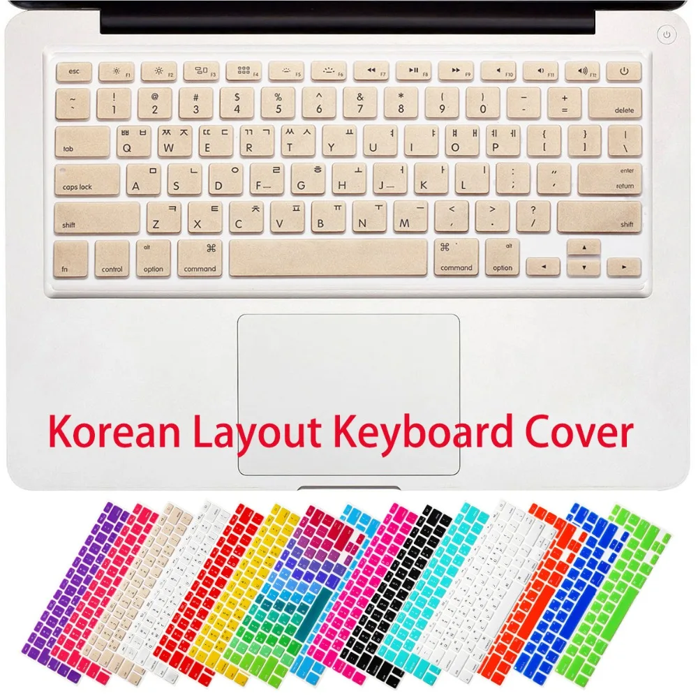 Для Macbook Air 13 Pro 15 17 с retina корейские буквы силиконовый чехол для клавиатуры