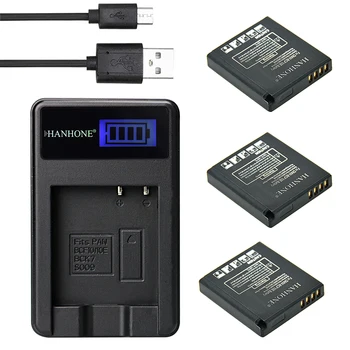 

3PCS Top 1900mAh DMW-BCF10E Battery+LCD USB Charger for Panasonic Lumix DMW-BCF10,DMW-BCF10PP,CGA-S/106B,DMC-F2,DMC-F3,DMC-FH1