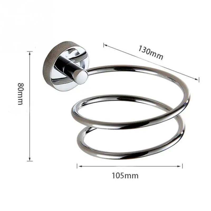 Настенный держатель для фена из нержавеющей стали, сушилка, гребень, подставка, набор, органайзер для хранения 105x85x130 мм