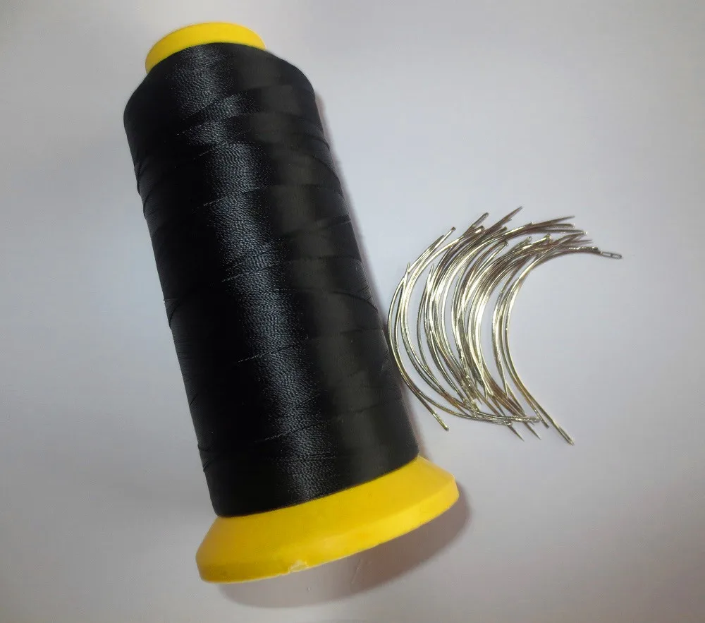 1 PC Black Polyester thread Sewing thread hair ext...