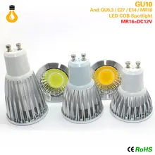 Bombinha de foco MR16 E27 E14 GU10 GU5.3 COB regulável 7W 9W 12 W luz LED de alta potencia caliente/blanco LEVOU Downlight lampara