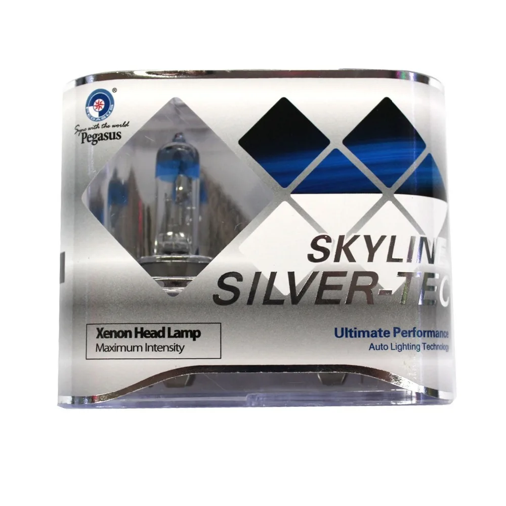 

H4 55W 980lm 4300K Warm White Car Halogen Lights - Silver (12V / 2 PCS)