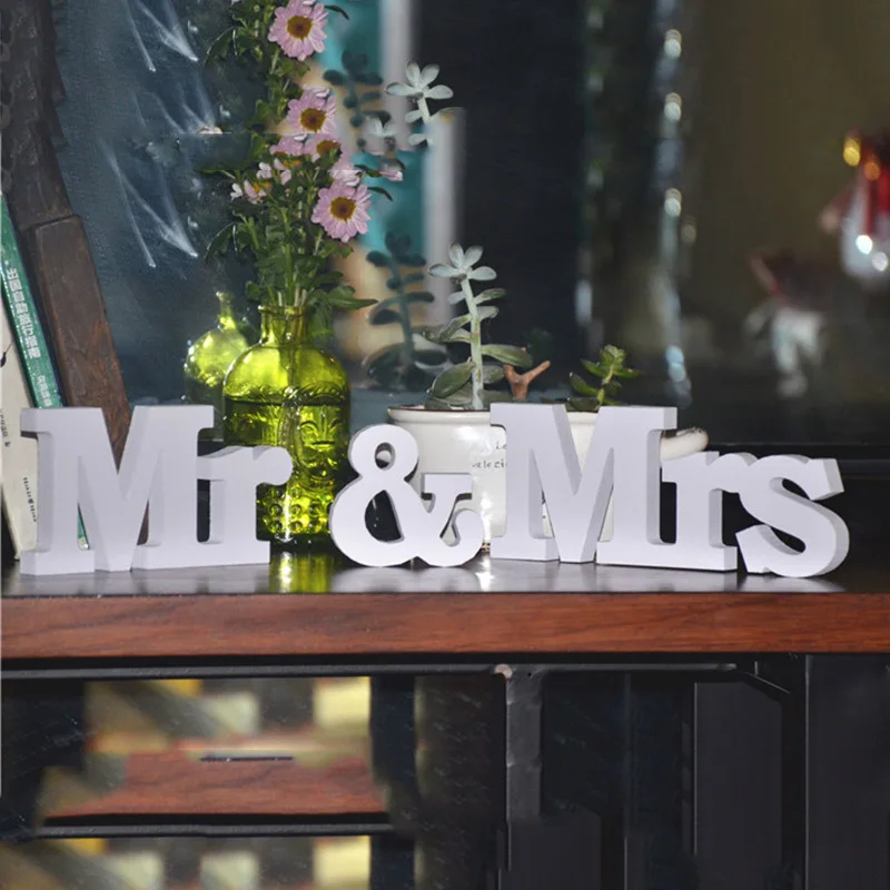 Свадебные украшения 3 шт./компл. Mr & Mrs романтическое украшение для свадьбы декор
