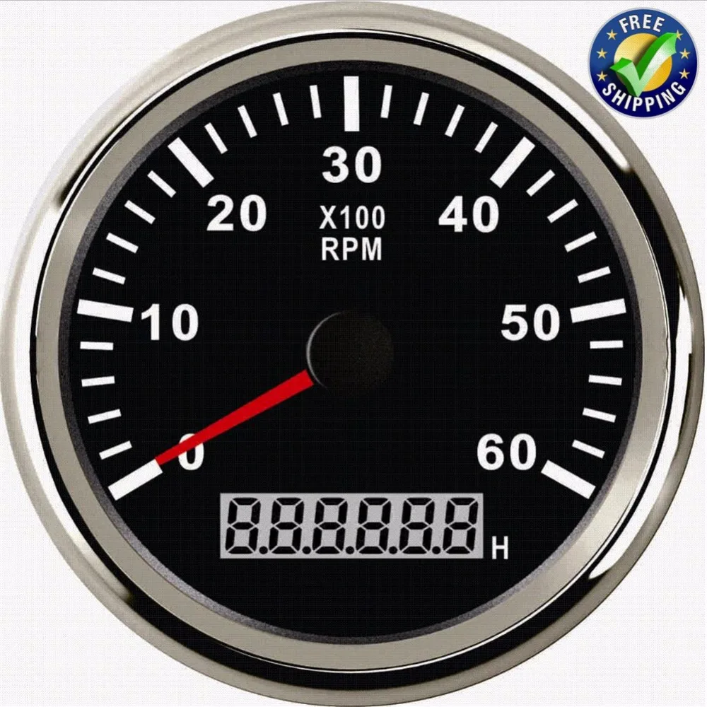 0 6000RPM Tachometers Modification 85mm 9 32v Speed Counters Waterproof