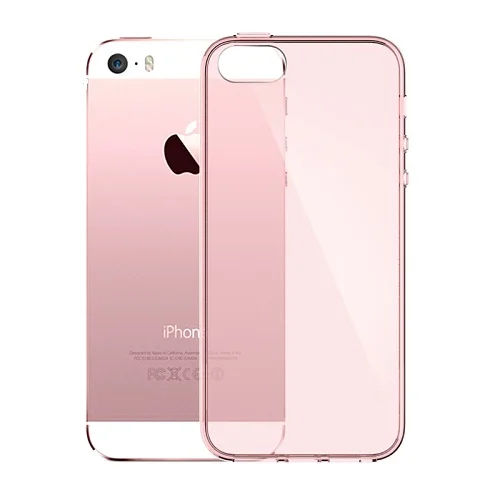 Ультратонкий оригинальной прозрачный чехол из мягкого пластика(ТПУ) для iPhone 5 5S. Кристально-чистый силиконовый бампер для IPhone5 5S - Цвет: Rose Gold