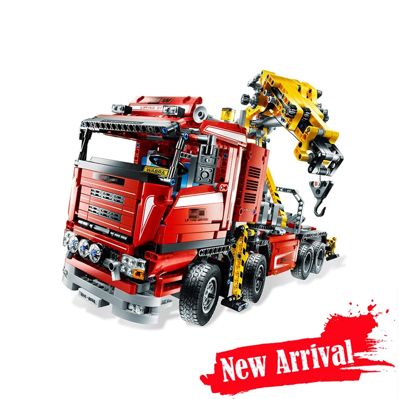 

LEPIN 20013 technic series 1877pcs The Electric Crane Truck Model Building blocks Bricks Compatible 8258 Toys for children gifts