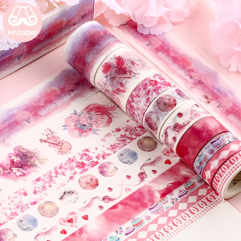 Mr Paper 26 Designs 10pcs/box Cute Cartoon Animals Washi Tapes Scrapbooking DIY Deco Creative Japanese Kawaii Masking Tapes