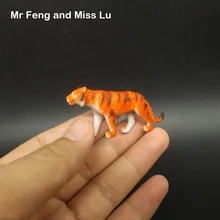 Мини-Тигр Статуэтка дикого животного аксессуары игрушки для детей