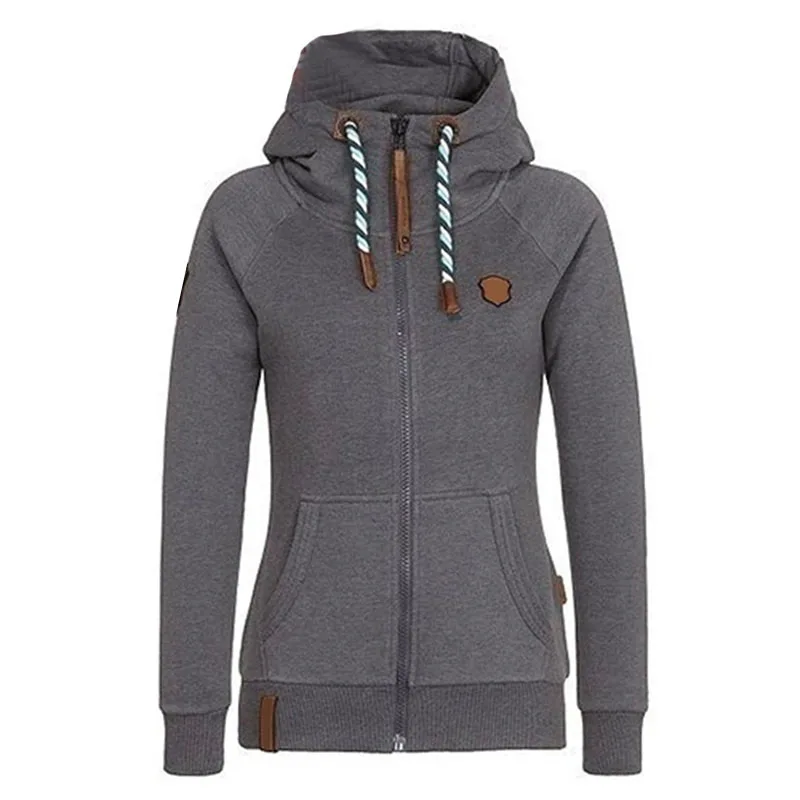 Autumn Women Hoodies Sweatshirts Long Sleeve Fleece Hooded