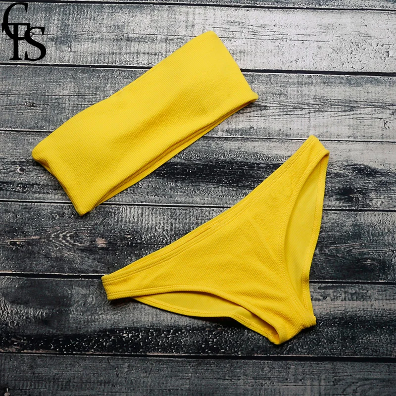 Buy CTS Bikiny Set Women 2018 Hot Summer Yellow Womens