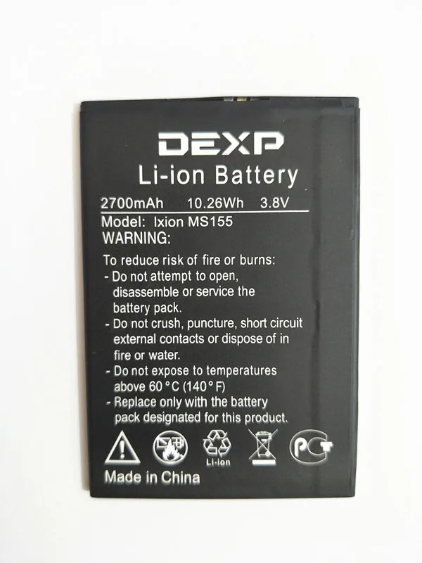 

AZK High qaulity New 2700mAh Ixion MS155 Battery for DEXP Ixion MS155 COIL Mobile Phone +track code