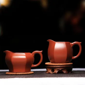 

280/290ML Yixing Purple Clay Fair Cup Teaware Health Raw Ore Zhu Mud Zisha Public Cups Home Coffee Milk Handgrip Mug Sent Friend