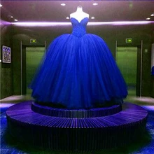 Luxury Bridal Ball Gown Wedding Dress Royal Blue Red Wedding Dresses Dream Wedding Ball Gowns Bridal Tutu Wedding Dress Gowns