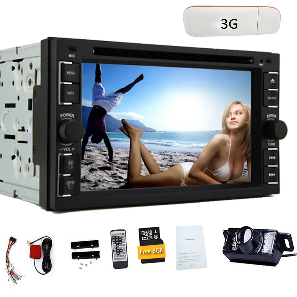 Best Radio Navigator SD MP3 GPS Map Car DVD Logo 3G Dongle MP5 RDS Stereo HeadUnit iPod MP4 Autoradio EQ PC AMP System 0