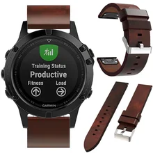 Кожаный ремешок для наручных gps-часов Garmin Fenix 5x/5 плюс P Smart Watch замена Браслет ремешок Ремешок для наручных часов инстинкт/подход S60