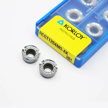 

CNC Blade RCGT1204MO AK H01 Aluminum Insert 10pcs Round Indexable Insert for Carbide Endmill Tool Holder